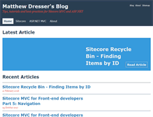 Tablet Screenshot of matthewdresser.com